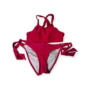 Marilyn Monroe red Bikini Swimsuit top and bikini bottoms size medium